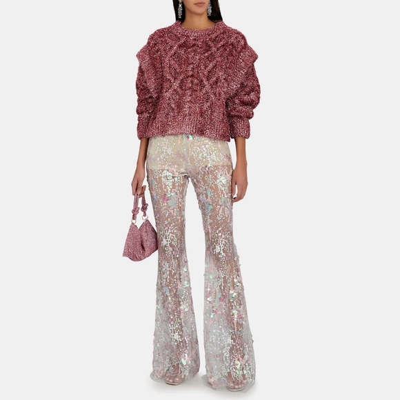 💖 Host Pick 💖 Escada | Sequin and Bead Embellished Silk Pants - Picture 14 of 15